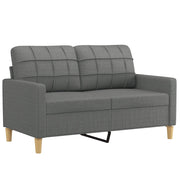 Divano | Divano da soggiorno | Sofa a 2 Posti Grigio Scuro 120 cm in Tessuto