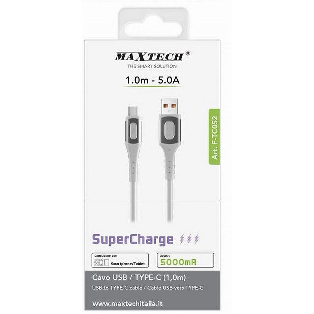 Trade Shop - Cavo Usb/type-c 1 Mt 5a Super Carica Trasmissione Dati Smartphone Tablet F-tc052 -