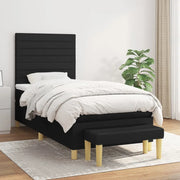 Giroletto a Molle con Materasso Nero 80x200 cm inTessuto