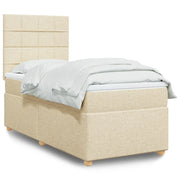 Giroletto a Molle con Materasso Crema 90x190 cm in Tessuto 3291140