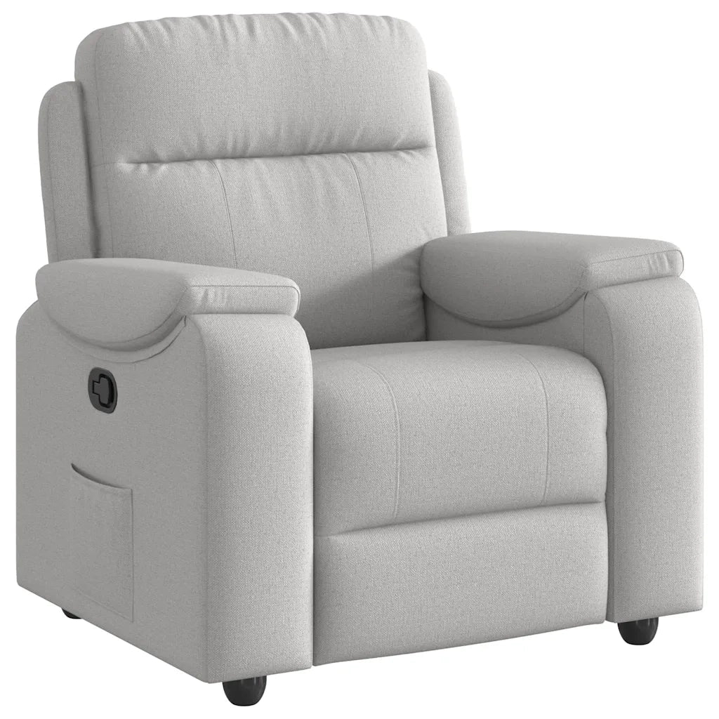 Divano Sedia-Poltrona Reclinabile in Tessuto Grigio Nuvola 502802