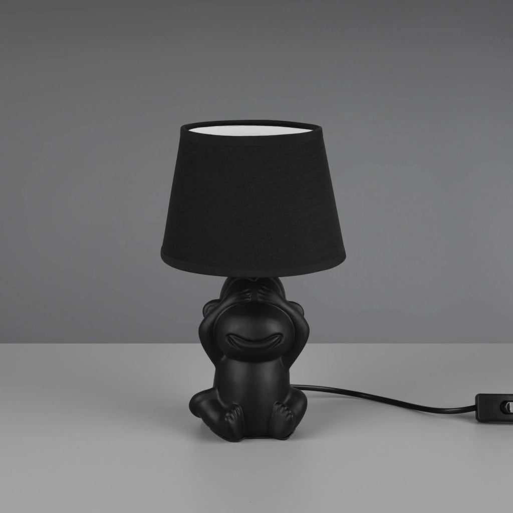 LÚZETE - LAMPADA DA TAVOLO IN CERAMICA NERA E14 KIBO