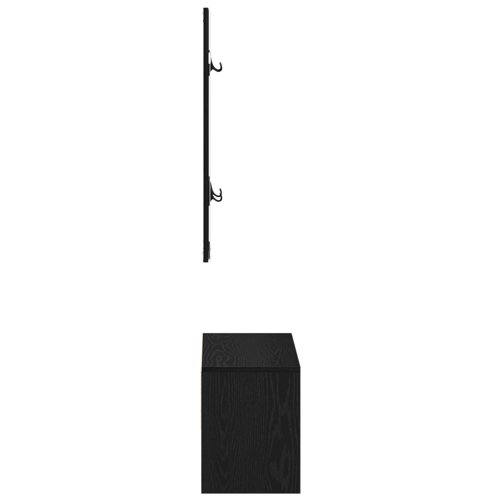 Set di Mobili per Corridoio  in Legno Ingegnierizzato Nero