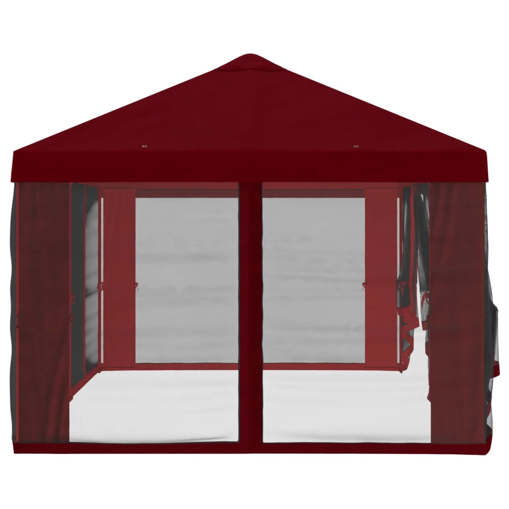 Copertura Gazebo con Pareti Laterali Borgogna 600,5 x 300,5 cm 900445
