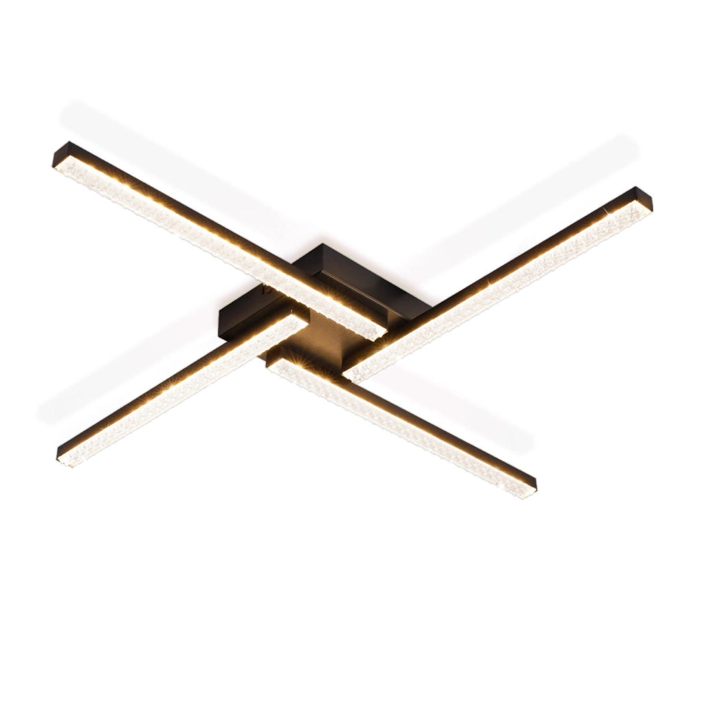 ZMH Lampada da soffitto LED 4 fiamme 20W luce bianca calda per camera letto soggiorno corridoio