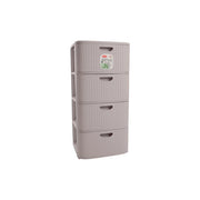 Stefanpl cesta portaoggetti Domus Man, polipropilene riciclato, impilabile, manici soft touch, greige, 58x35x29 cm