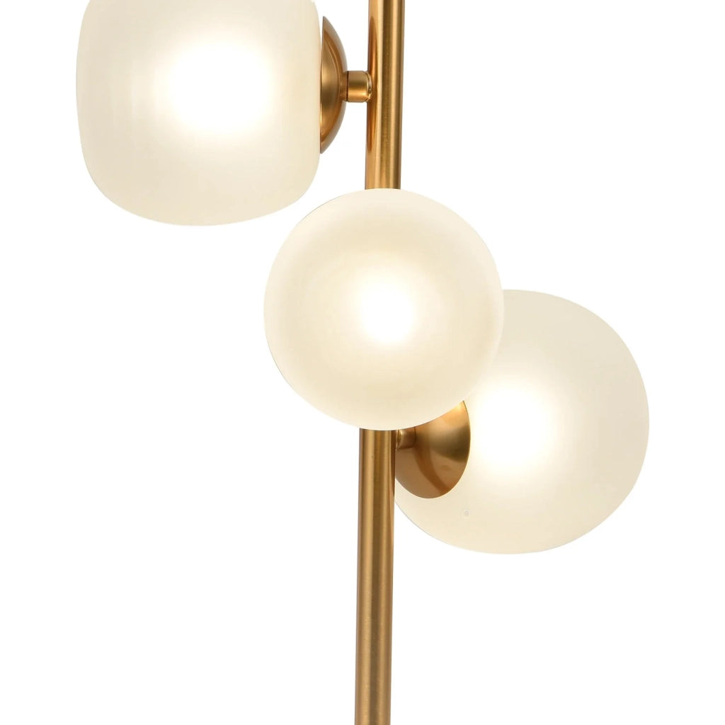 LÚZETE - LAMPADA DA TAVOLO 3 LUCI TULIPANI BIANCO OPALINO NICOLETTA
