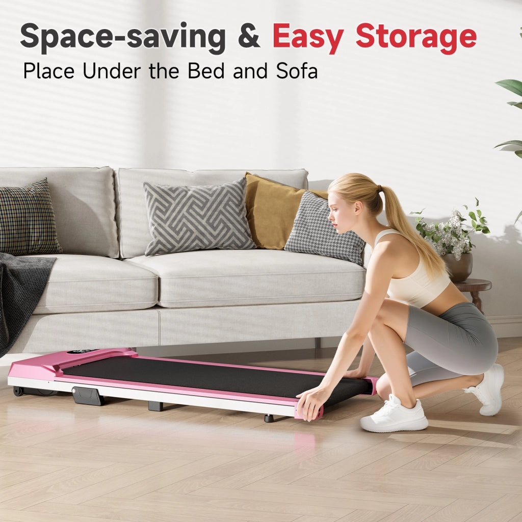 Tapis roulant 2 in 1, Tapis roulant portatile  con telecomando, 8 km/h, capacità di carico 120 kg, super silenzioso, display LED, 2,5 HP