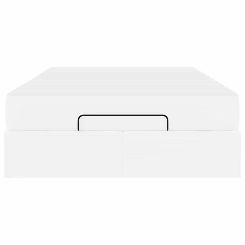 Struttura letto con materasso con materasso 2 pcs Bianco PVC