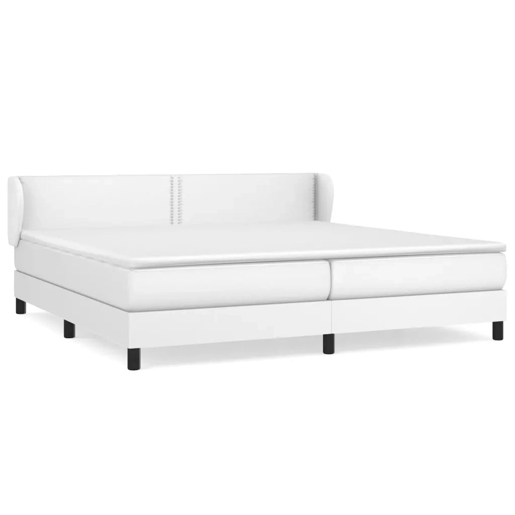 Giroletto a Molle con Materasso Bianco 200x200cm in Similpelle