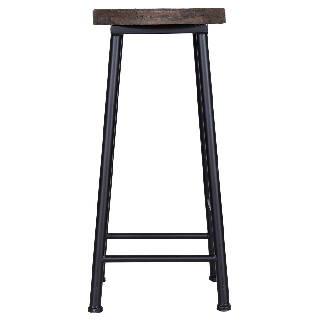 Sgabello in legno e metallo 31x31x66h cm