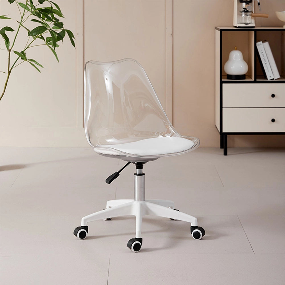 Sedia da Scrivania Trasparente Poltrona Ufficio e Cameretta Schienale Ergonomico