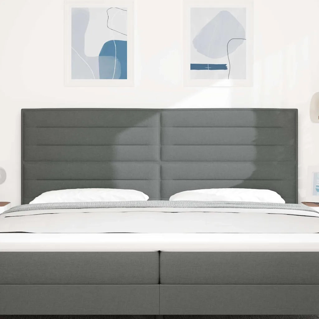 Testiera LED con strisce LED Grigio scuro 200 cm Tessuto 3338308