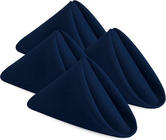 Serviette in stoffa, confezione da 24 pezzi, serviette stoffa riutilizzabili, morbide e comode, ideali per eventi e uso quotidiano a casa, poliestere (blu marino, 50 x 50 cm)