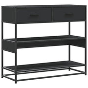 Tavolino Consolle | Tavolo d'Ingresso Nero 90x35x80 cm in Legno Multistrato