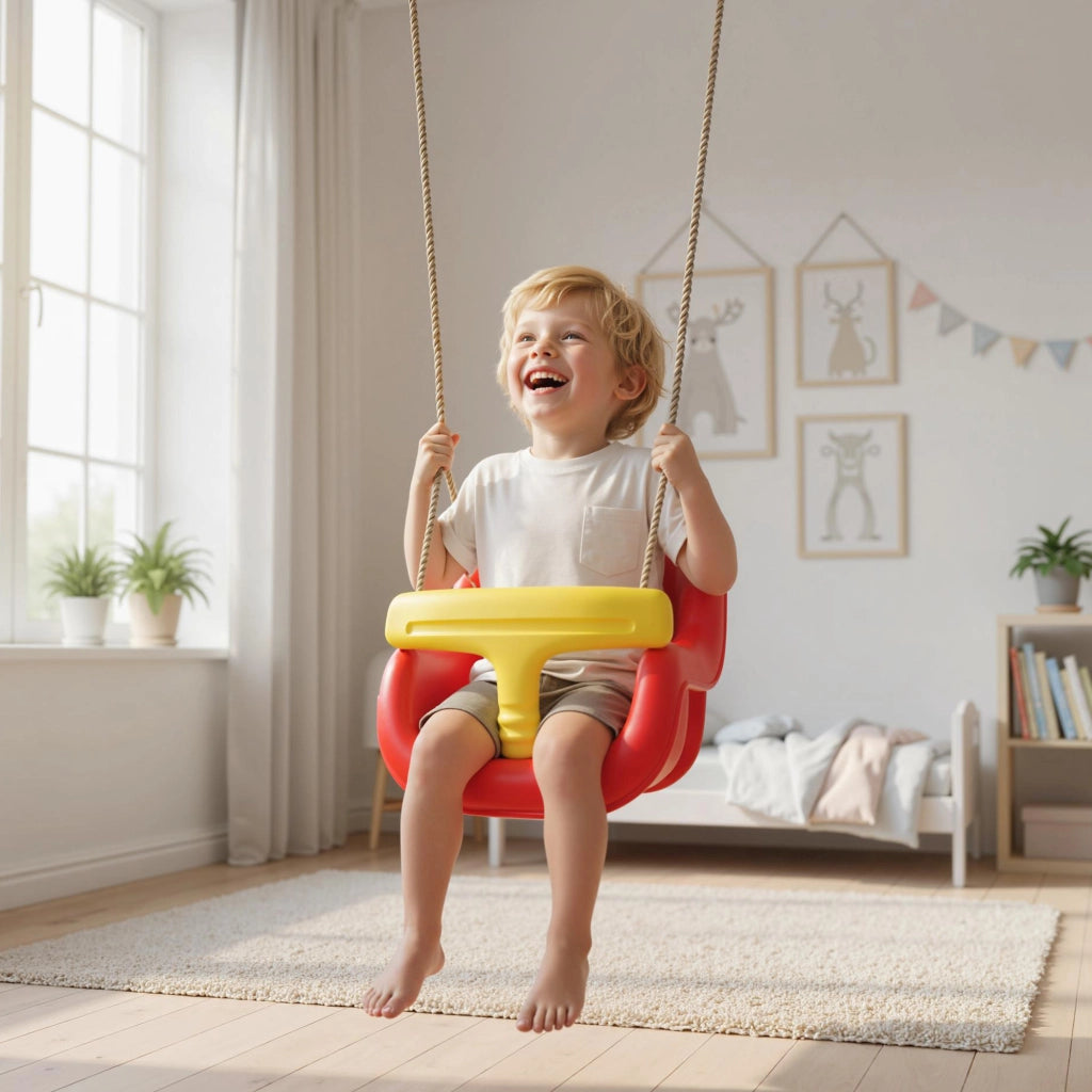 Sedia Dondolo Regolabile per Bambini con Sponde Sicurezza ¨C zephmum ¨C Rosso