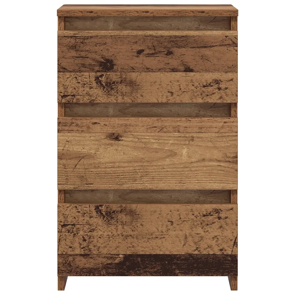 Comodini Legno Antico 2 pz 40x35x62,5 cm in Legno Multistrato