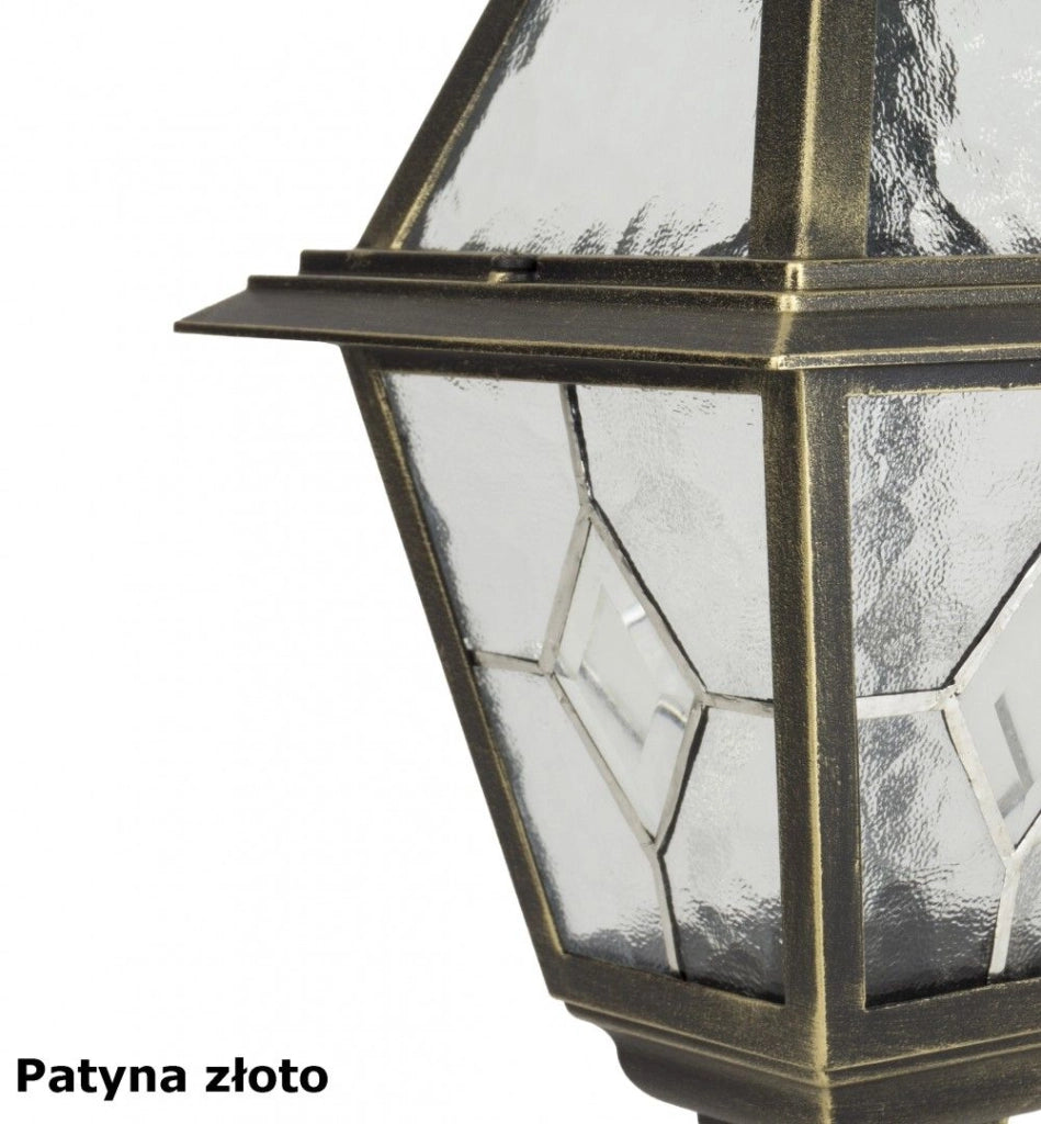 Lampada da esterno a paletto retrò 47cm E27 nera IP43