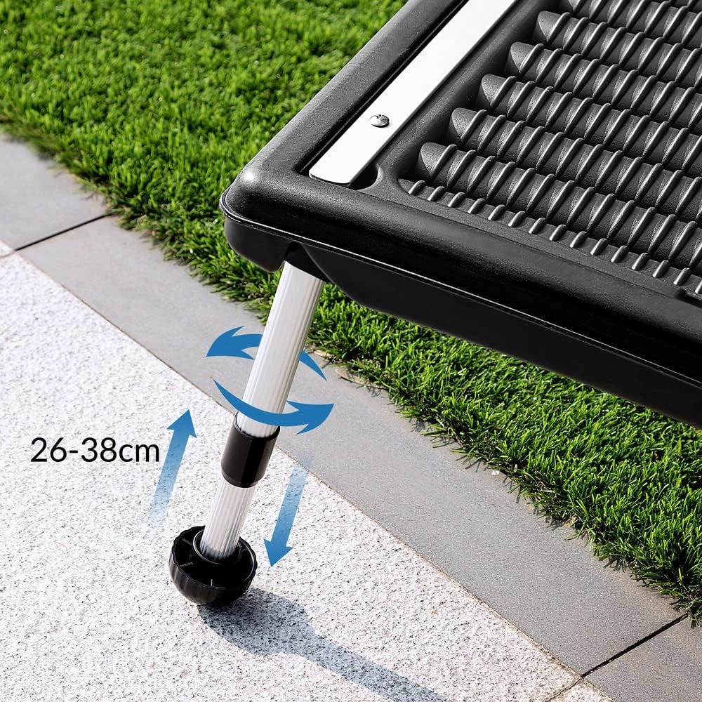 ® 2X Pannello Solare Termico Curvo da Piscina 112x55x14cm per 10000 L/h Tubo 32/38mm Regolabile Riscaldamento