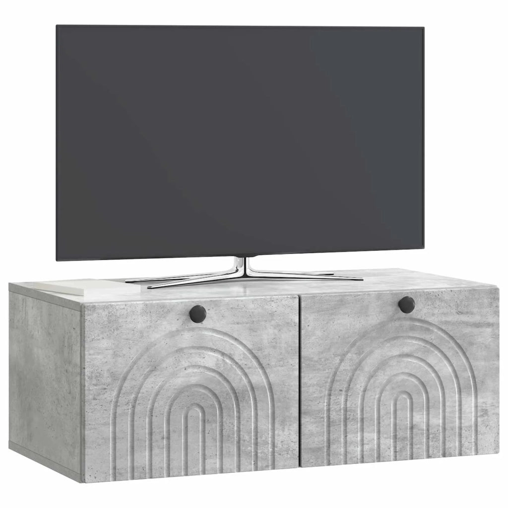 Mobile Porta TV da Muro Grigio Cemento 78,5 x 41 x 30 cm 898178
