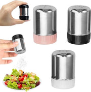 Mini-contenitori di sale in acciaio inossidabile - portatile e compatti per viaggio - dispersore di erbe per contenitore per pane box