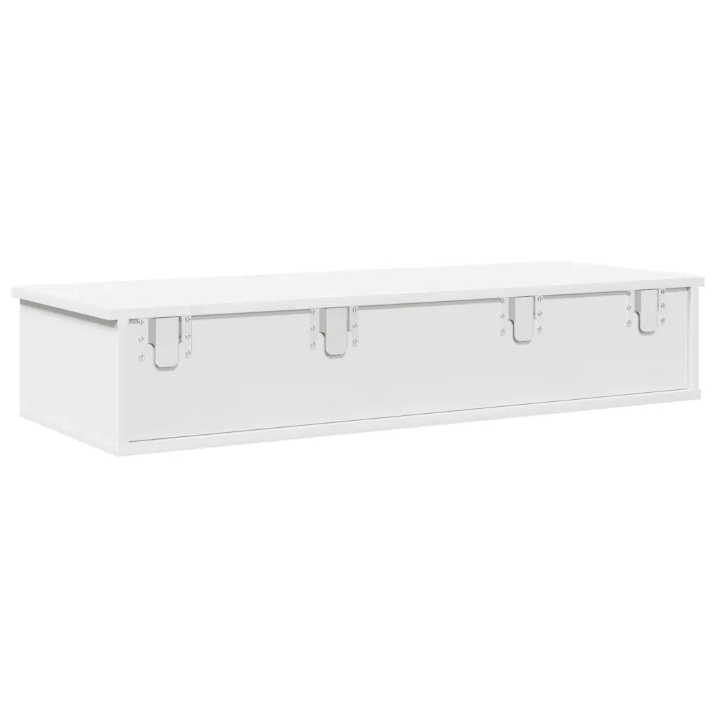 vidaXL Scaffale a Parete con Cassetti Bianco 100x37,5x19 cm Truciolato