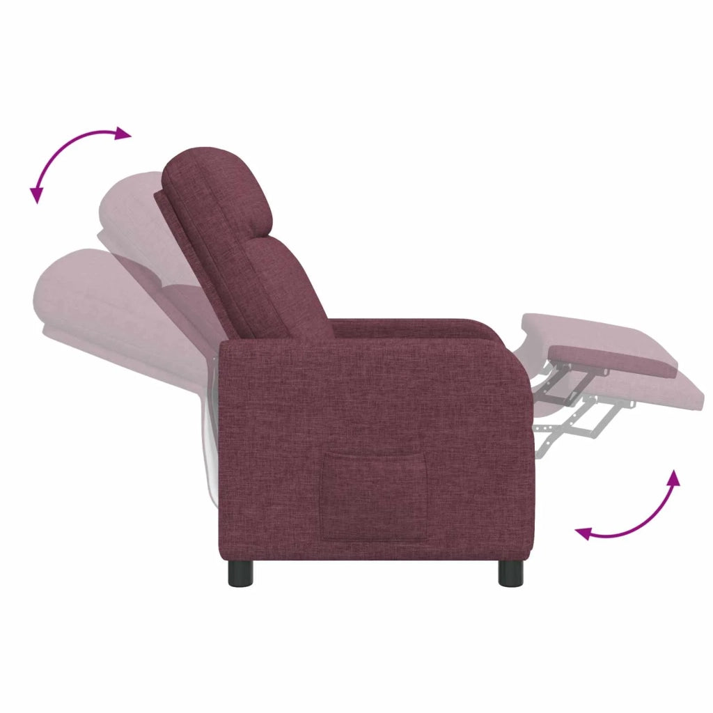 Divano Sedia-Poltrona reclinabile Viola Tessuto 872361