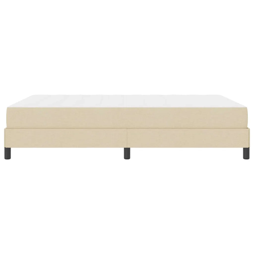 Letto a molle con materasso Crema 160 x 200 cm Tessuto 3398505