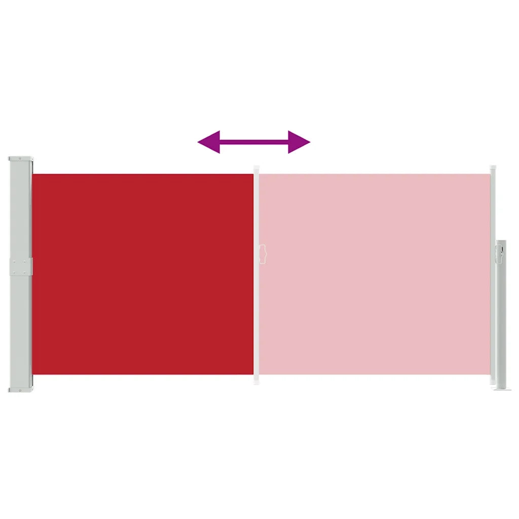 Tenda da Sole Laterale Retrattile 140 x 300 cm Rossa 45356