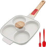 Spiegolo antiaderente 21 cm - manico rimovibile - 1 pezzo - bianco - alluminio