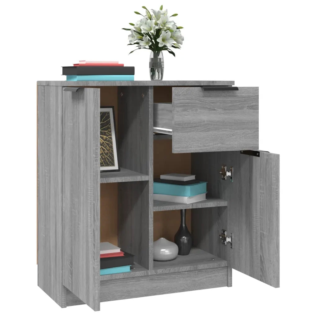 Credenze 2 pz Grigio Sonoma 60x30x70 cm in Legno Multistrato 3115818
