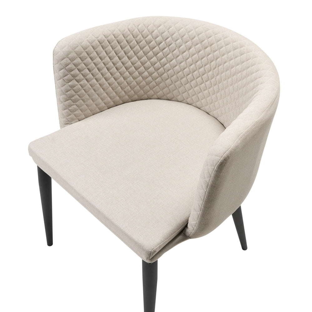 Set di 2 poltrone da giardino Beige Rivestimento in tessuto Gambe d'acciaio Arredamento da interno per esterni