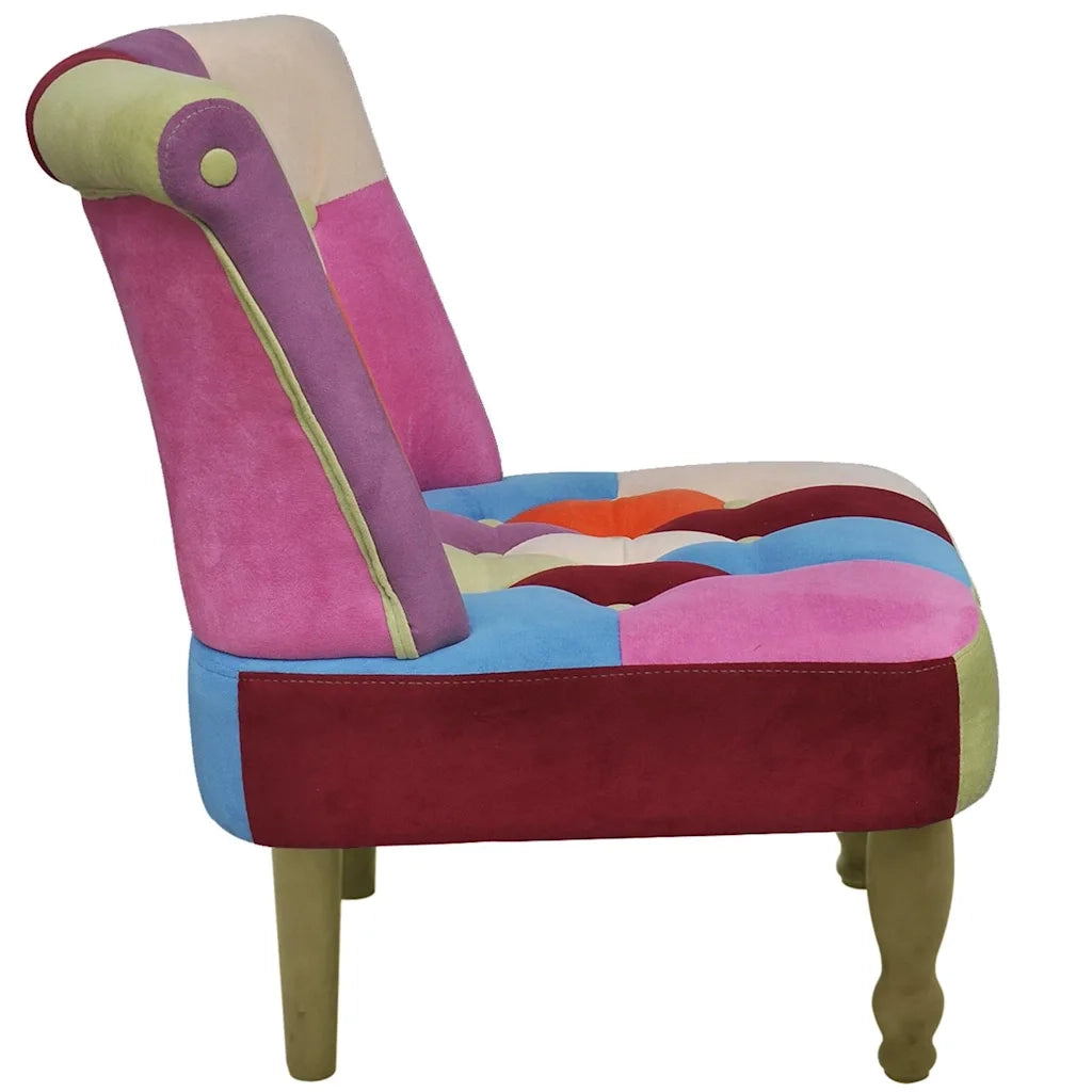 Poltrona Francese Design Patchwork in Tessuto cod mxl 48185