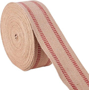 Banda di copertura rossa - singelli di juta naturale rustici - nastro di copertura artigianale 35 pollici x 50 metri