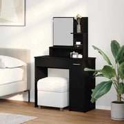 Tavolo da Trucco con cassetto Rovere Nero 86,5 x 35 x 136 cm 862783