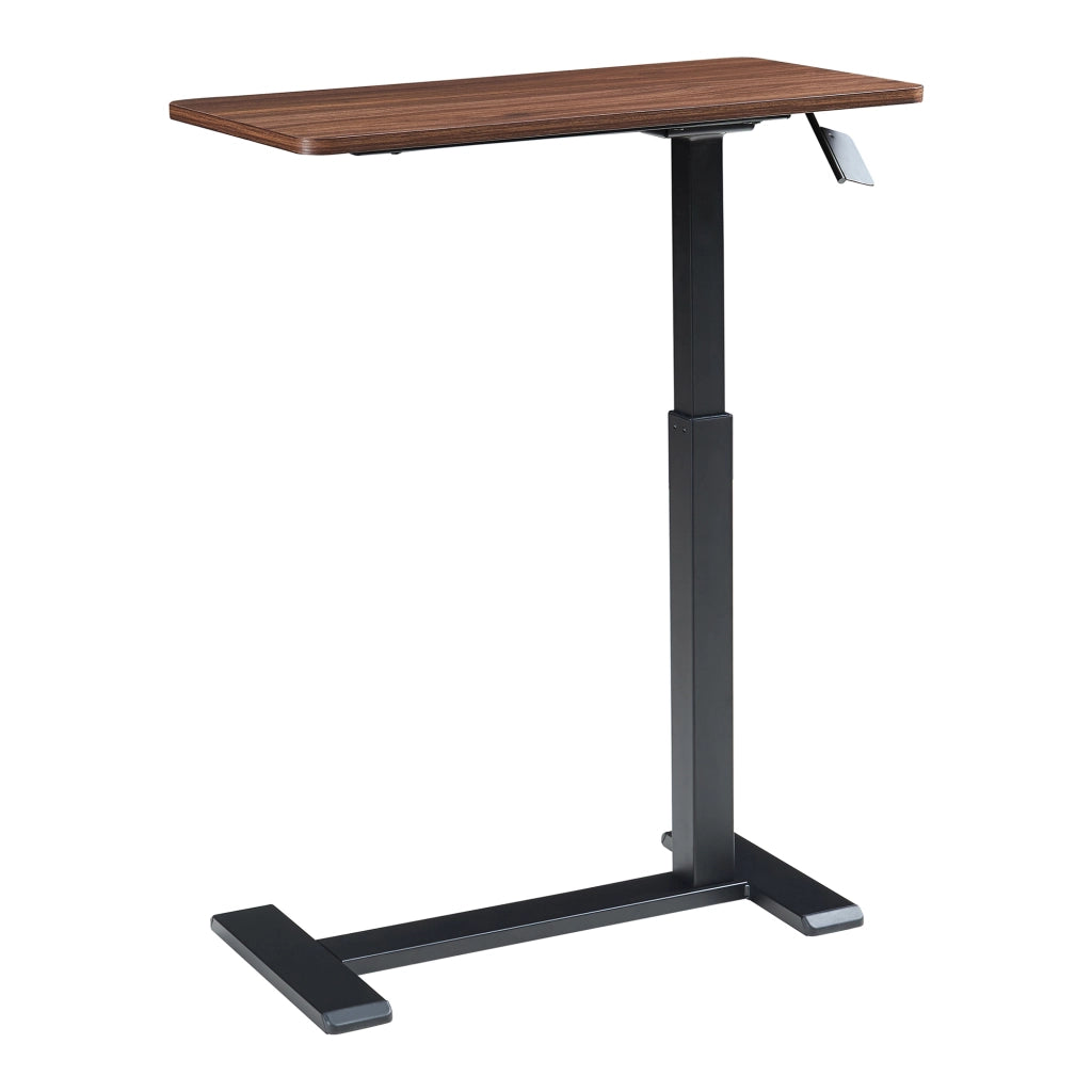 Tavolo per Notebook Klirg con Piano Regolabile in Altezza - Effetto Noce / Nero [en.casa]