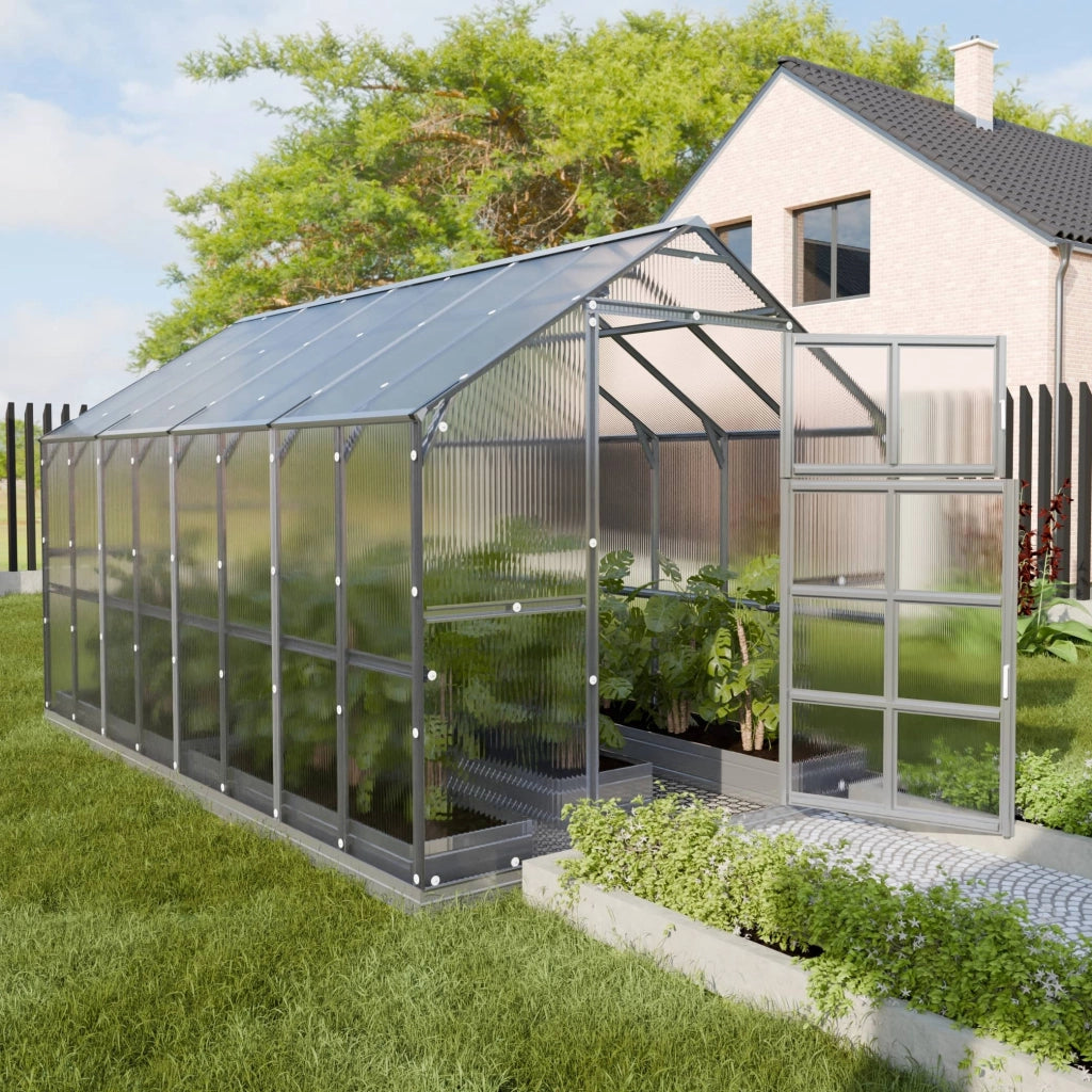 Serra da giardino KLASIKA HOUSE 2,35 x 4,12 m (9,68 m²), 6 mm con rivestimento in policarbonato