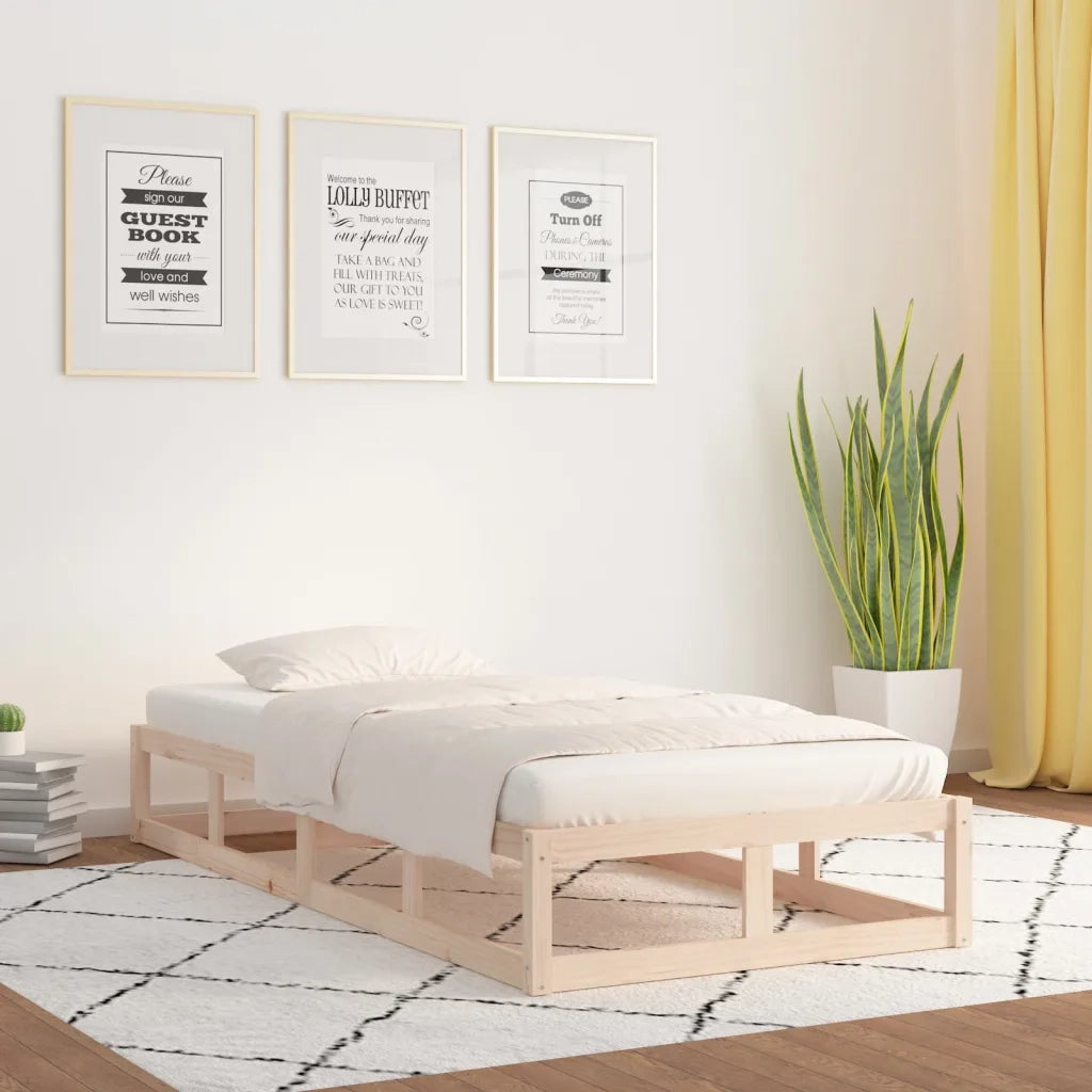 Letto singolo | Letto per adulti | Giroletto 90x200 cm in Legno Massello