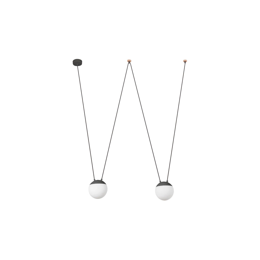 Faro Barcelona 28376-2L - MINE SPACE 2L Sospensione grigia