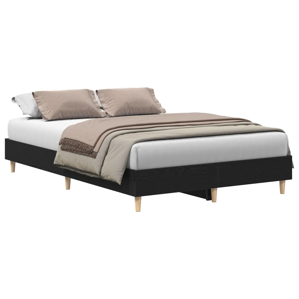 Struttura del letto Rovere Nero 193 x 143 x 25 cm 862853