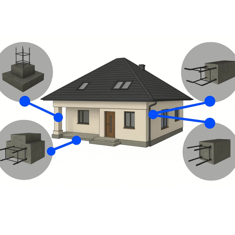 Staffe antisismiche armatura ferro 20x40 cm strutture cemento formati multipli *** pezzi 20, confezione 1