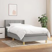 Giroletto a Molle con Materasso Grigio Chiaro 80x200 cm Tessutocod mxl 98383