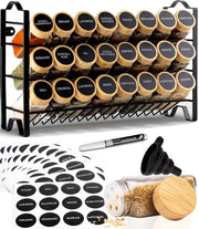 Organizzatore di Cucina con Bocchette per Erbe - 24 Bocchette - Nero - Metallo