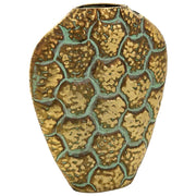 Vaso metallo dorato 29x9.5x35h cm