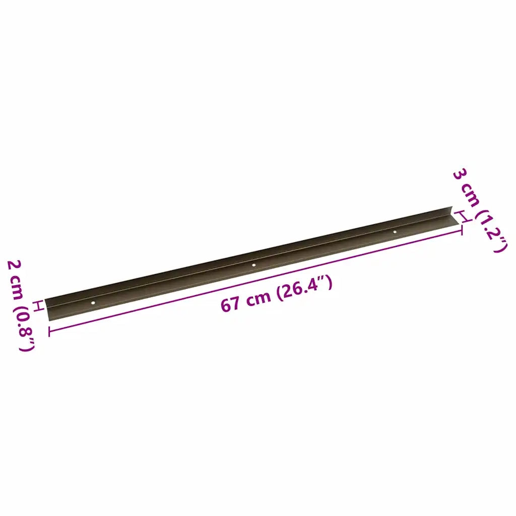 Paragradini 30 pz Marrone 67 x 3 x 2 cm Alluminio CFW9965065