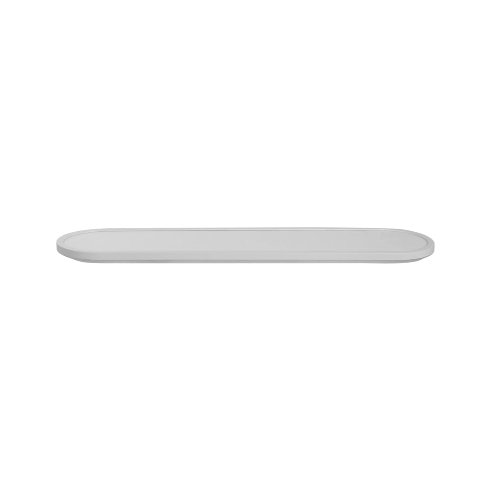 Plafoniera LED Ovale Bianca in Materiale Sintetico con Telecomando, Lampada da Soffitto a Pannello Clarella