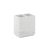 Portaspazzolini d'appoggio in resina QU98 Gedy serie QUADROTTO bianco