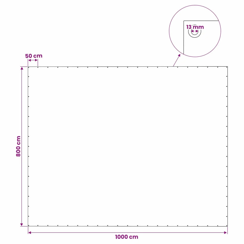 Telo con Occhielli Verde 8 x 10 m 140 gsm PE 42039256