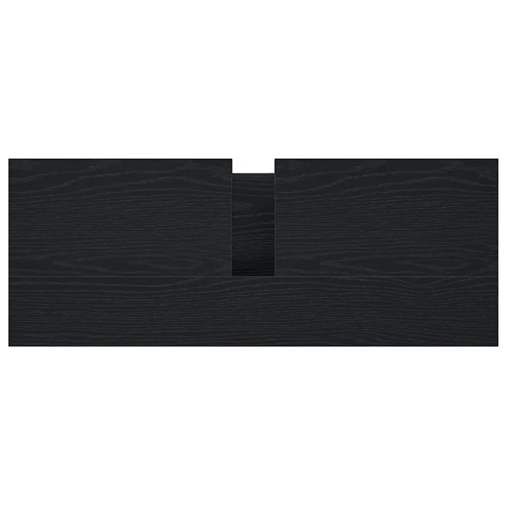 Mobile Lavabo da Bagno con Cassetti Rovere Nero 90x34,5x60 cm