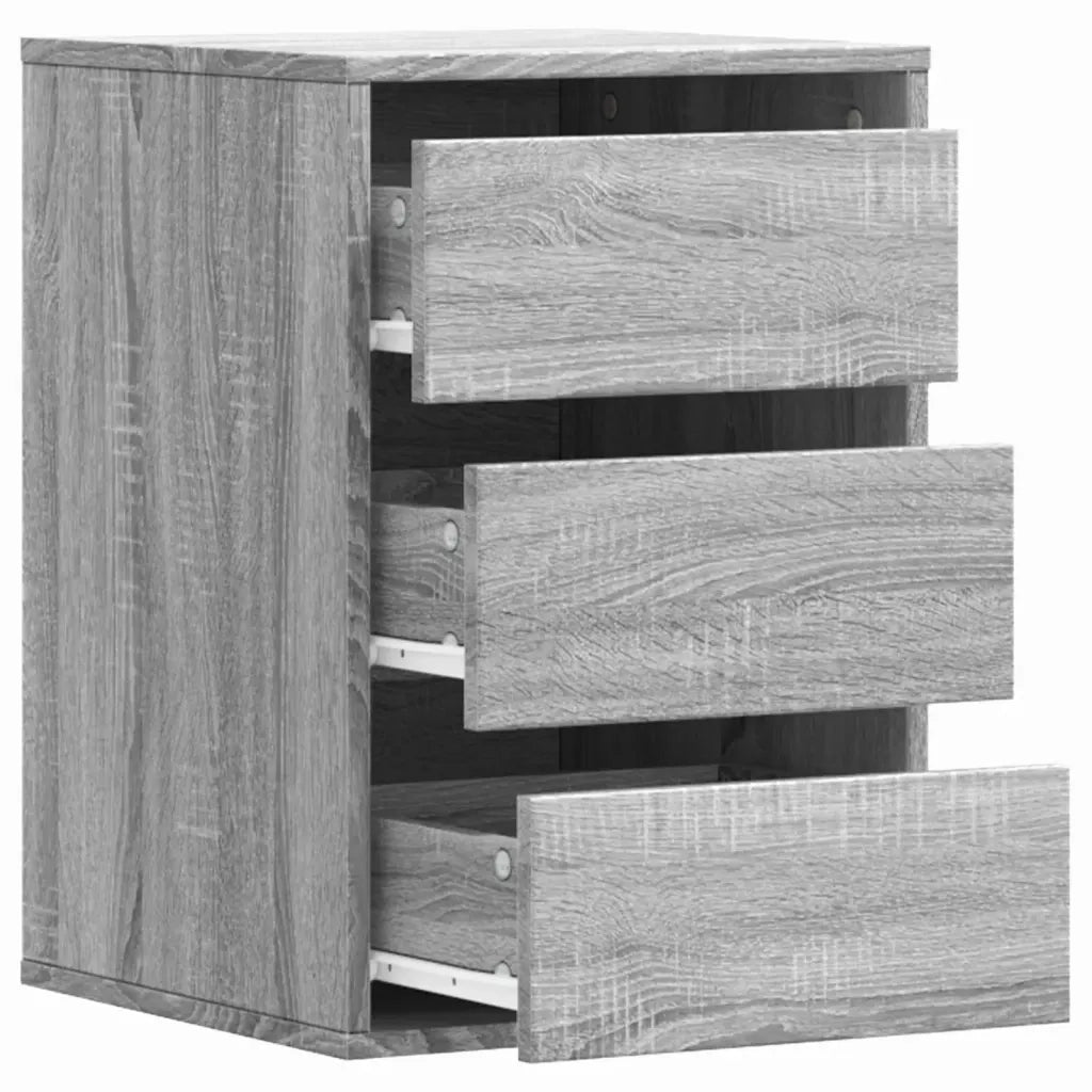 vidaXL Cassettiera Angolare Grigio Sonoma 40x41x58cm Legno Multistrato